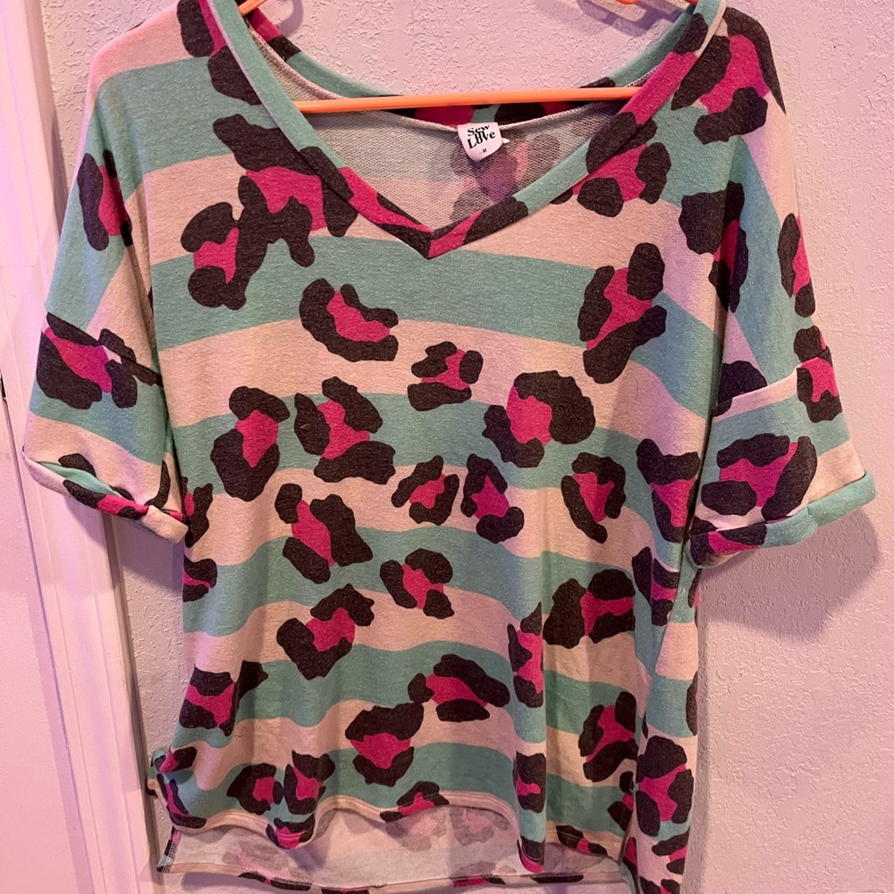 Sew In Love Green Graphic Relaxed T-Shirt